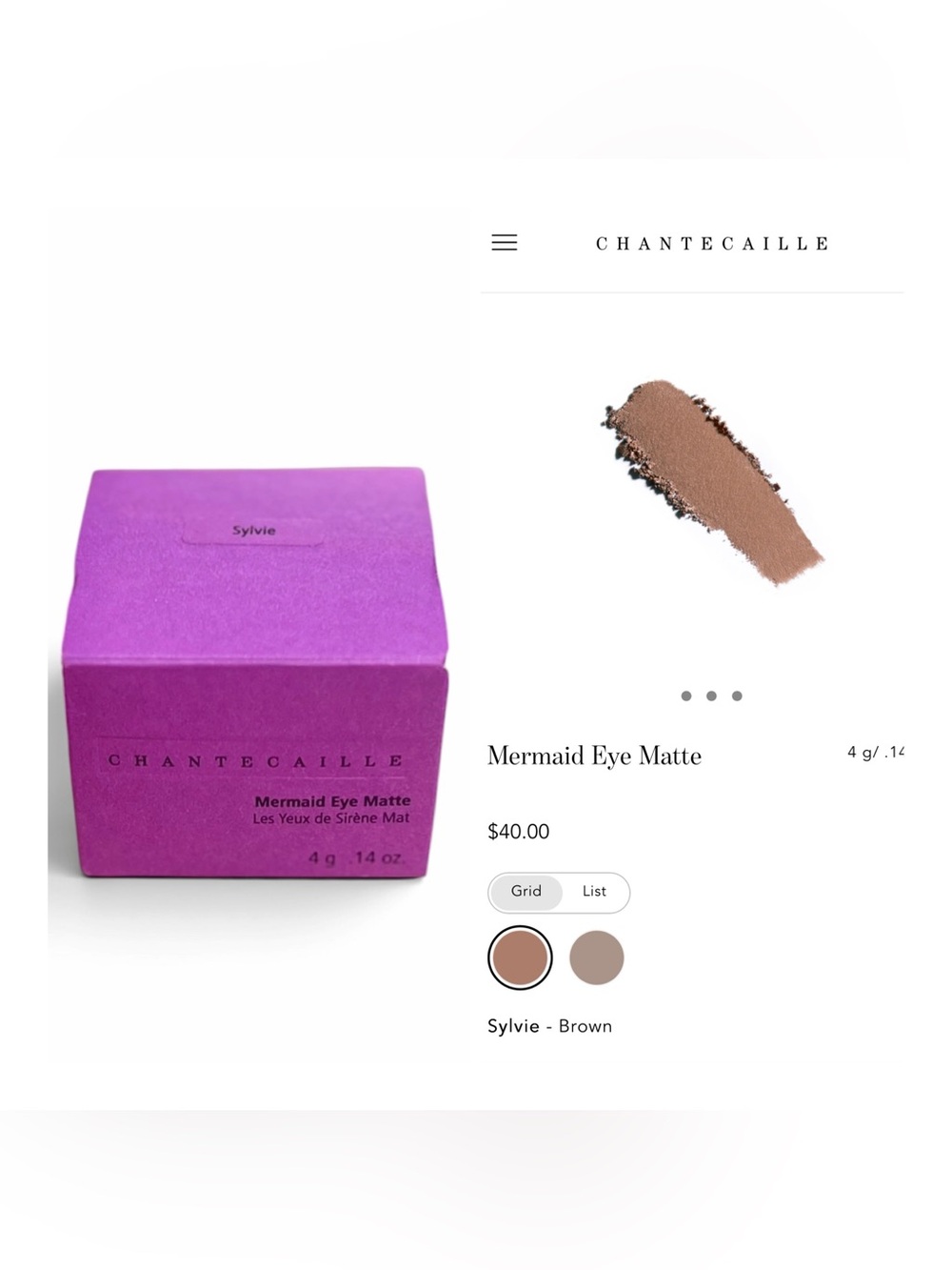 Chantecaille Mermaid Eye Matte Eyeshadow - Sylvie